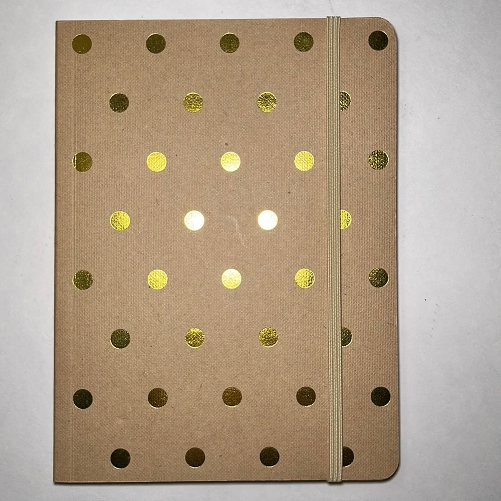 BRAND NEW Sugar Paper gold polka dots planner notebook daily agenda journal